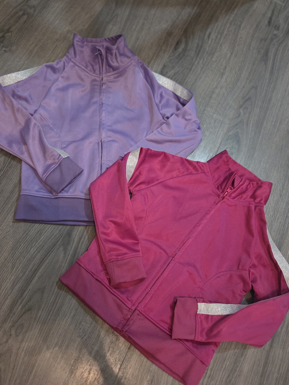 Pro Player Girls' Pink & Lavender Zip Front Bomber Jackets